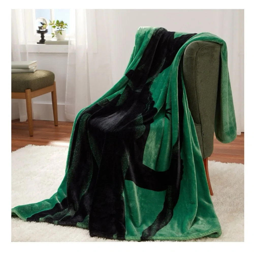 🚫SOLD🚫 “Wicked” Elphaba Micro Raschel Throw - 60”x70” - Picture 7 of 8